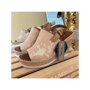 TOMS Women's Espadrille "Monica" Wedges - Size 7 - New